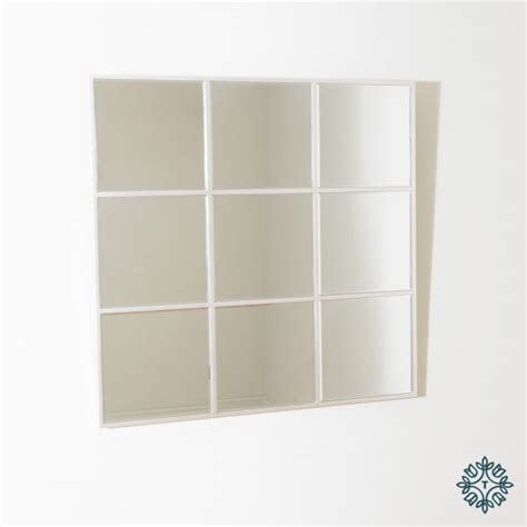 Champagne Square Window Mirror 80x80cm Allens