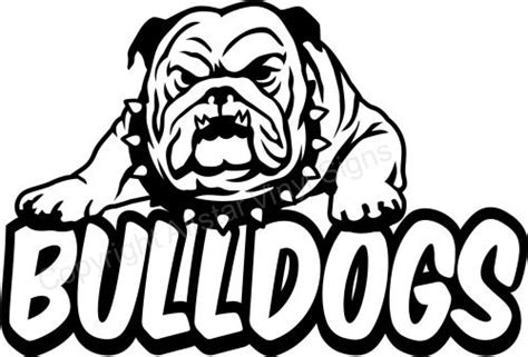 Bulldogs School And Team Mascot Car Window Stickers Vinyl Decals