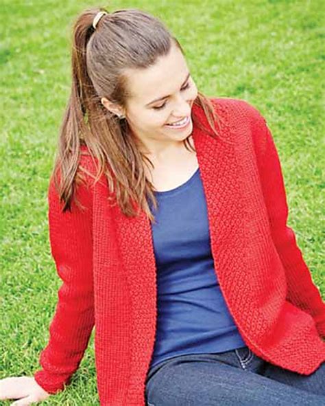 Ravelry Pt 8370 Ladies Double Moss Jacket Pattern By Bendigo Woollen