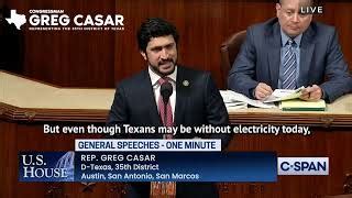 Video Congressman Greg Casar Speaks On House Floor For The First Time