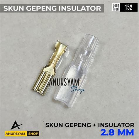 Jual 152F 10 Set Skun Gepeng 2 8 Mm Terminal Skun Female Insulator