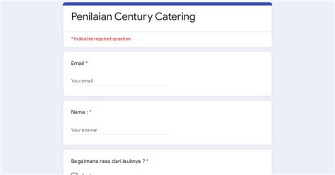 Penilaian Century Catering