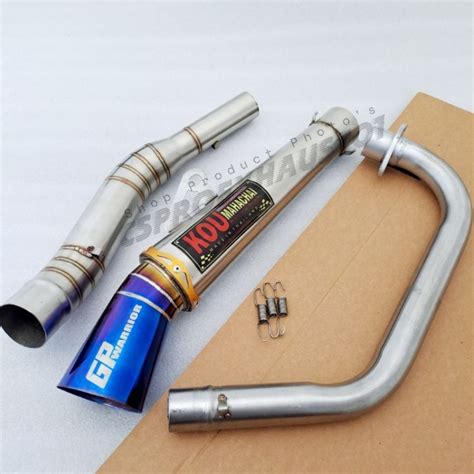 Kou Mahachai Conical Exhaust Open Pipe Exzos Exhaust BELANG 150 Carb Fi