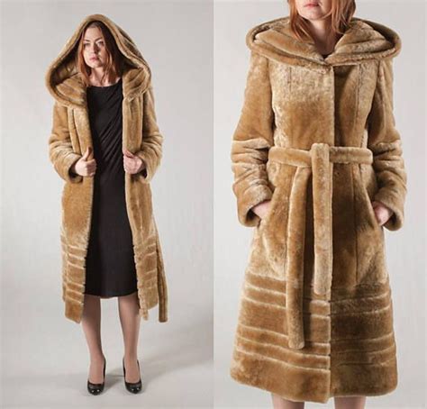 Luxury Green Real Fur Women Coat Hooded Mouton Fur Coat Etsy Coats For Women Sheepskin Coat