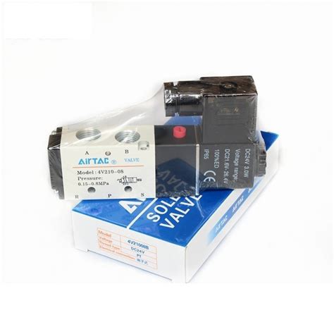 AirTac Solenoid Valve 5 Port 4 Way 2 Position 4V210 08 220V DC24V