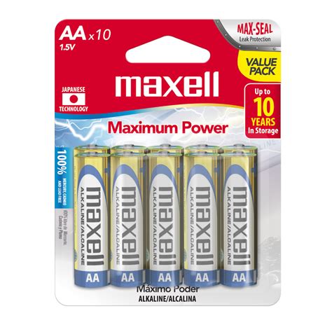 Batería alcalina AA Maxell Blister Pack de 10 unidades Grupo ImpoHogar