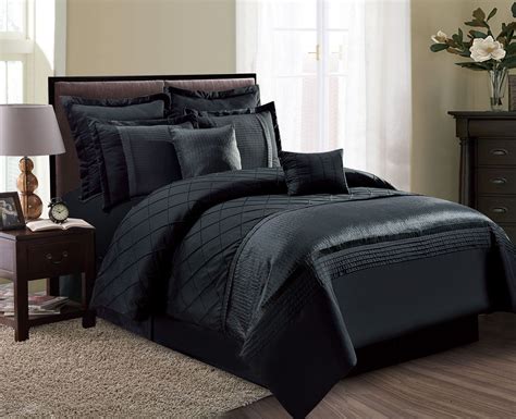 All Black Comforter Set Black Comforter Bedroom Sets Black Bedroom Sets