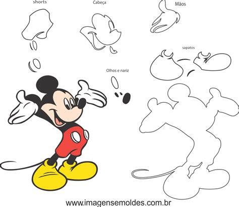 Pin Do A Nicole Em Festa Mickey Moldes Foami Moldes E Imprimir Sobres