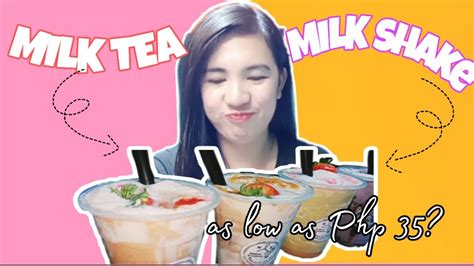 Milk Tea And Milk Shake Taste Test As Low As 35 Peso Jaja Elizalde