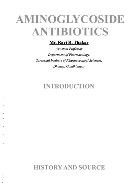 aminoglycoside antibiotics overview  antibiotics