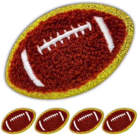 Amazon Saktopdeco Pcs Football Patch Chenille Football Iron On