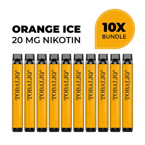 Orange Ice Bundle 10x 20mg Nikotin TOBALIQ E Zigaretten E