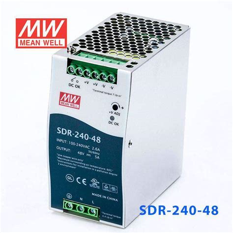 SDR 240 48 MEANWELL POWER SUPPLY STAR BABY ELECTRONICS