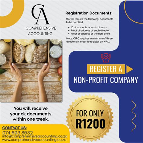 Non Profit Company Registration With Cipc Npc Comprehensive Accounting