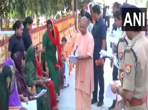 Up Cm Yogi Adityanath Holds Janta Darshan In Gorakhnath Temple