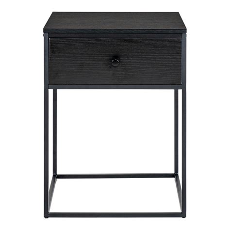 Table De Chevet Vita Mdf Noir Epikasa Leroy Merlin