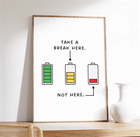 Take A Break Poster Take A Break Here Mental Health Poster