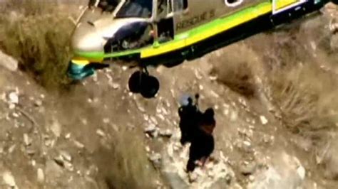 California Helicopter Rescues Hikers From Mountainside Bbc News