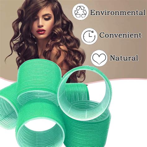 Nogis 2 36′ Plastic And Nylon Self Grip Velcro Hair Rollers 6 Piece Set