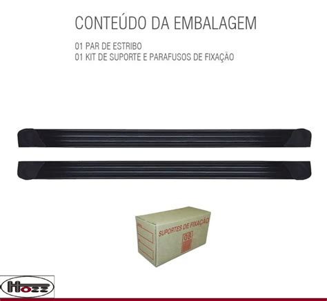 Kit Quebra Mato Estribo Plataforma Alum Nio Preto Para Blazer Just