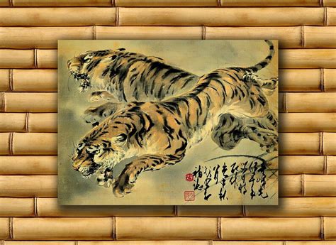 Chinese Art Asian Tiger Poster Art Print China Retro Decor CH5 - Etsy