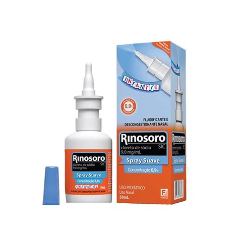 Rinosoro Infantil Sic Spray Nasal 9 0mg mL 50ml Farmácias Unipreço