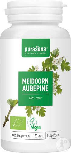 Purasana Aubépine Extrait 100mg Bio Complément Alimentaire Cœur 120