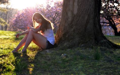 Fondos De Pantalla Luz De Sol Bosque Mujer Ojos Pelo Largo