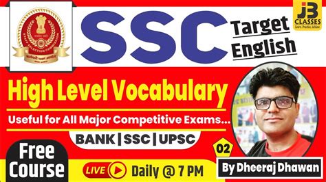 2 Target SSC 2023 Online Batch High Level Vocabulary SSC English