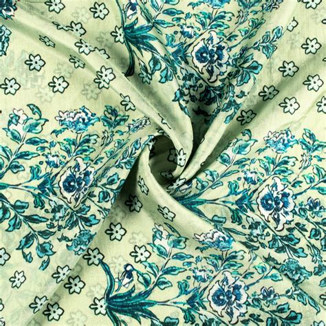 Lovely Floral Digital Print Viscose Uppada Silk Fabric Fabcurate