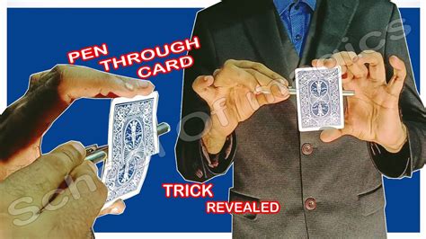 Pen Through Card Magic Trick Revealed Youtube