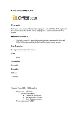 Curso Microsoftoffice2010 PDF