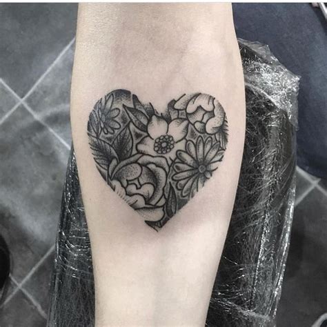 Floral Heart By Jack Sones Tattoo Tattoogrid Net