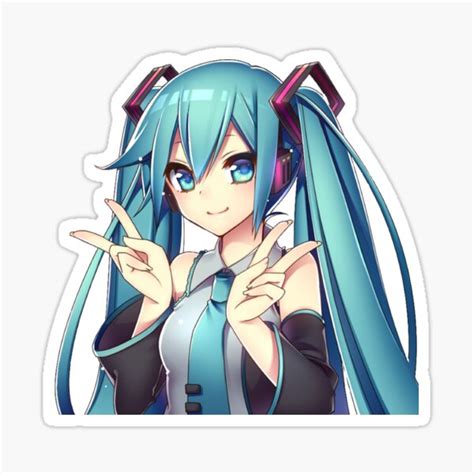 Hatsune Miku Sticker For Sale By Ellystar24 Redbubble