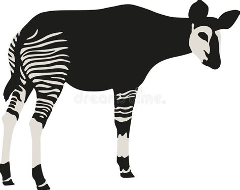 Okapi stock vector. Illustration of safari, symbol, vector - 73517426