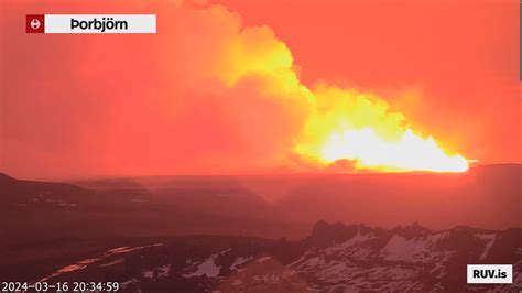 Eruption Has Started In Sundhnúkagígar In Svartsengi Volcano Iceland