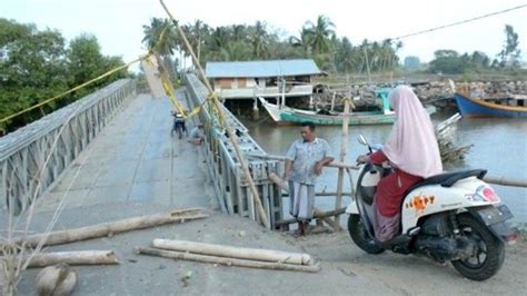 Warga Berharap Jembatan Matang Bangka Jeunieb Segera Diperbaiki