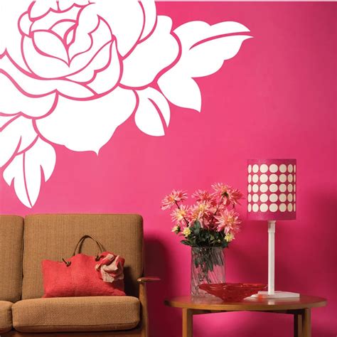 J23 Luxury Rose Flower Art Vinyl Wall Stickers / Wall Decal Bedroom wall sticker living room ...