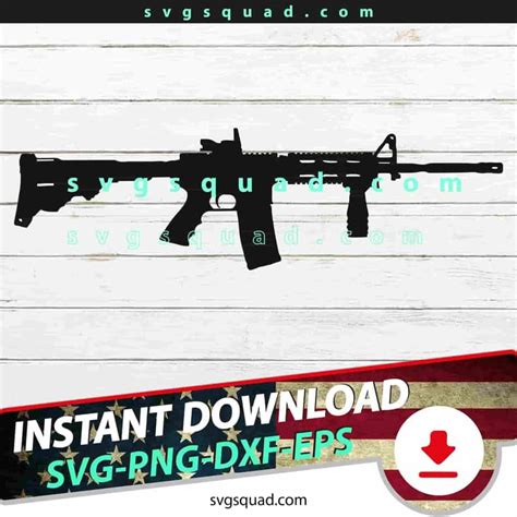 AR 15 M4 SVG - AR-15 SVG - Ar15 Cricut, Silhouette | SvgSquad