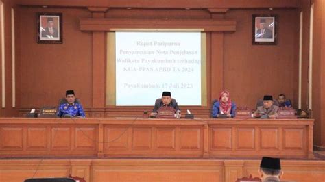 Pemko Payakumbuh Sampaikan Nota KUA PPAS 2024 Melalui Rapat Paripurna