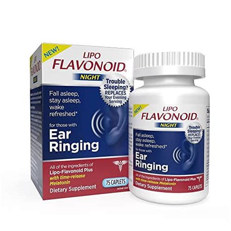 Lipo Flavonoid Night Ear Heath Supplement Contains Melatonin To Help