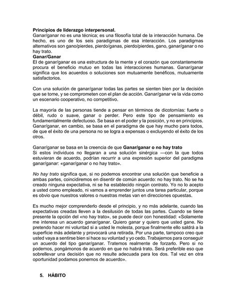 Resumen de los 7 hábitos de las personas altamente efectivas PDF