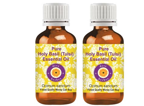 Deve Herbes Pure Holy Basil Tulsi Essential Oil Ocimum Sanctum