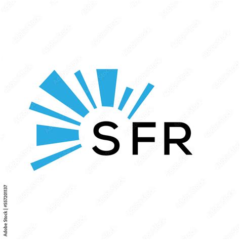 Sfr Letter Logo Sfr Blue Image On White Background And Black Letter