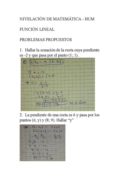 Taller S S Nivelacion Matematica Nivelaci N De Matem Tica Hum