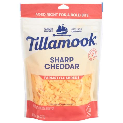 Save On Tillamook Farmstyle Shredded Sharp Cheddar Cheese Order Online