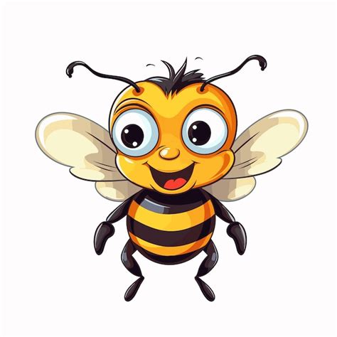 Lindo abeja caricatura vector icono ilustración animal