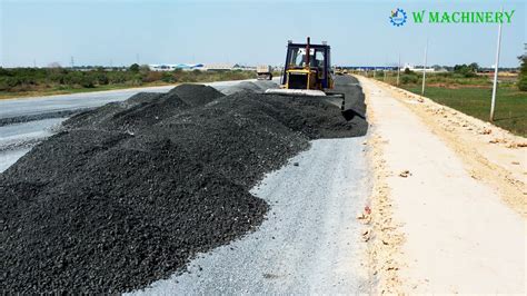 Wonderful Dozer Spreading Gravel Installing Foundation Roads Dozer