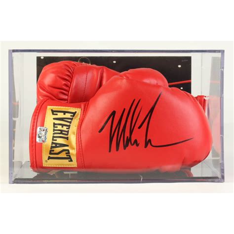 Mike Tyson Signed Everlast Boxing Glove With Display Case Tyson