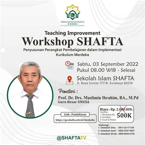 Teaching Improvement Workshop SHAFTA Sekolah Islam Shafta Surabaya